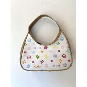 Y2K Mudd Handbag Retro 2000s Peace Sign Flowers Butterfly’s Small Mini Purse